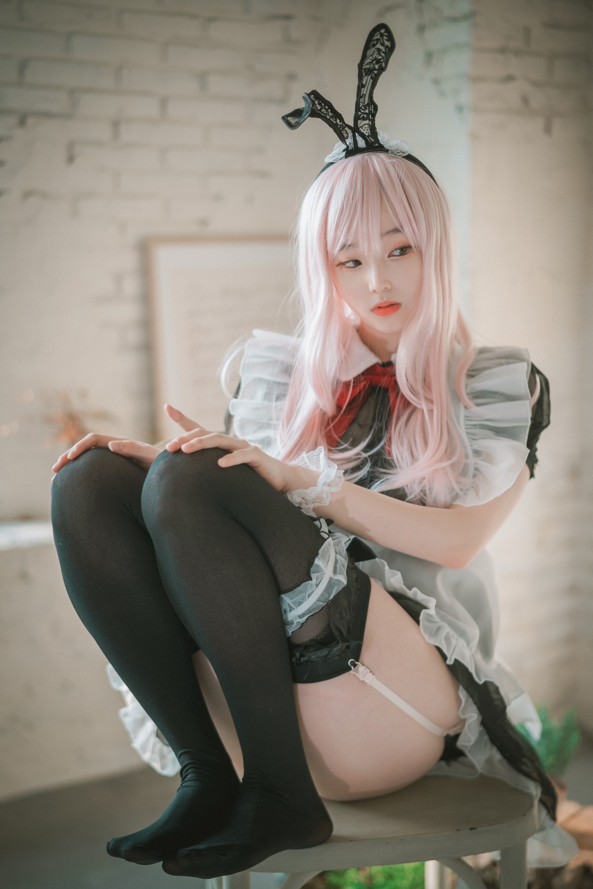 图片[1]-Bambi – NO.064 DJAWA Sheer Bunny Maid [50P]-XikXak